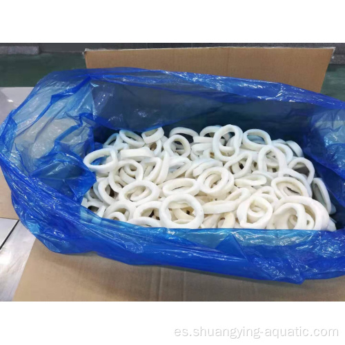 Anillos de calamares de Todarodes Pacificus congelados tratados con productos químicos